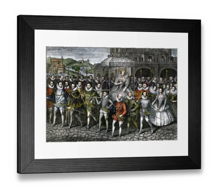 Framed Print : Visit of Queen Elizabeth I to Blackfriars Framed Print : Visit of Queen Elizabeth I to Blackfriars