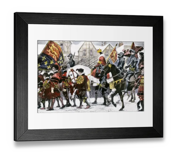 Framed Print : Edward VI entering London in his coronation procession Framed Print : Edward VI entering London in his coronation procession