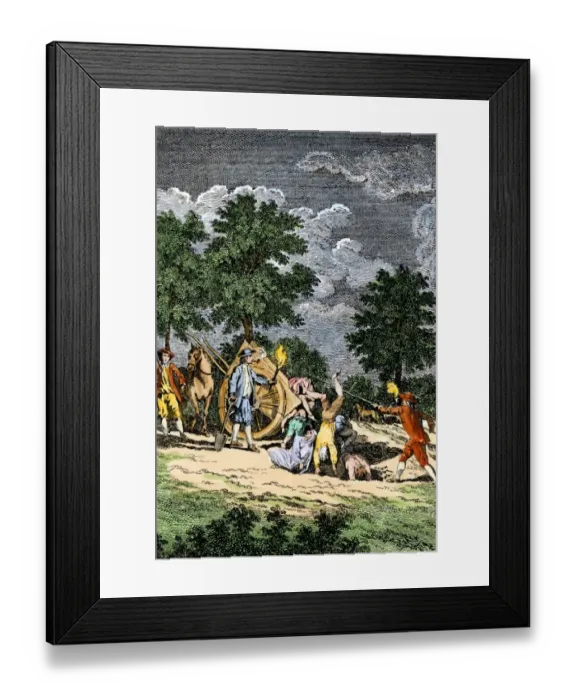 Framed Print : Mass grave for plague victims, Holywell Mount, England, 1665 Framed Print : Mass grave for plague victims, Holywell Mount, England, 1665