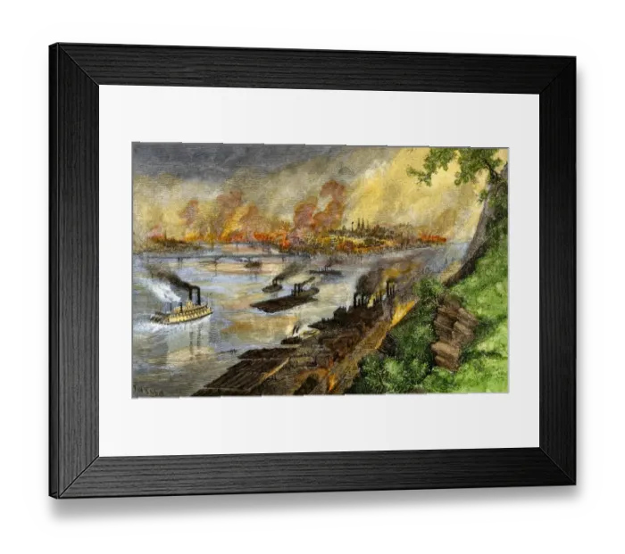 Framed Print : Pittsburgh from the Ohio River, 1880s Framed Print : Pittsburgh from the Ohio River, 1880s