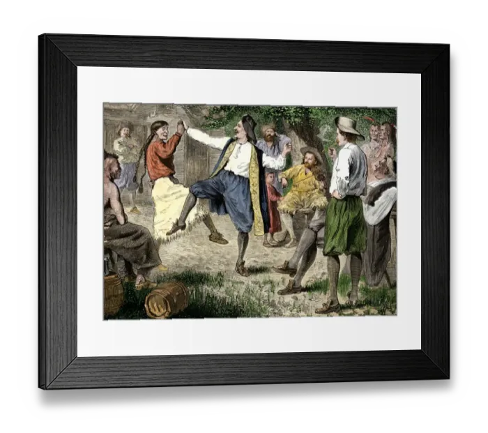 Framed Print : French fur traders Framed Print : French fur traders