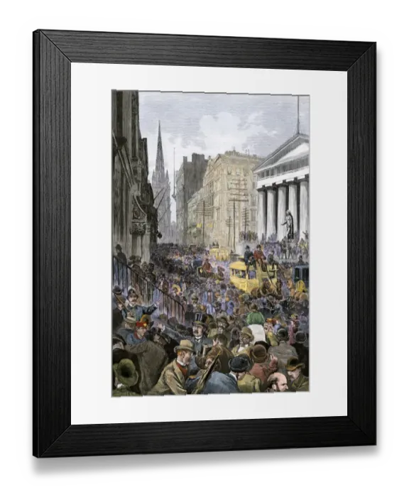 Framed Print : Wall Street crash in 1884 Framed Print : Wall Street crash in 1884