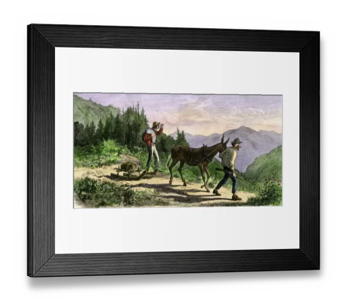 Framed Print : Moonshiners crossing the Appalachians with bootleg whiskey Framed Print : Moonshiners crossing the Appalachians with bootleg whiskey