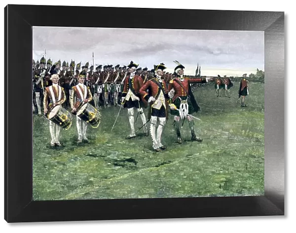 British army gathering to capture Quebec, 1759