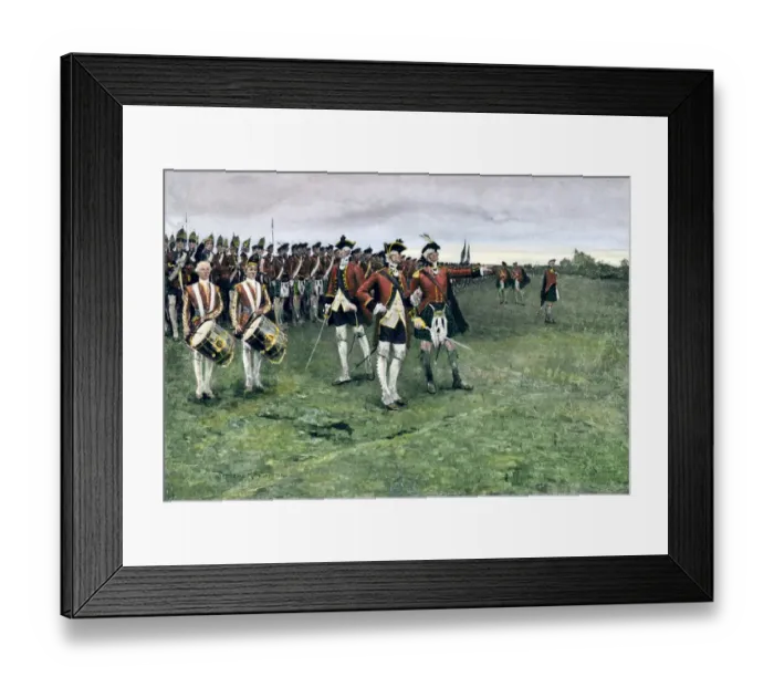 Framed Print : British army gathering to capture Quebec, 1759