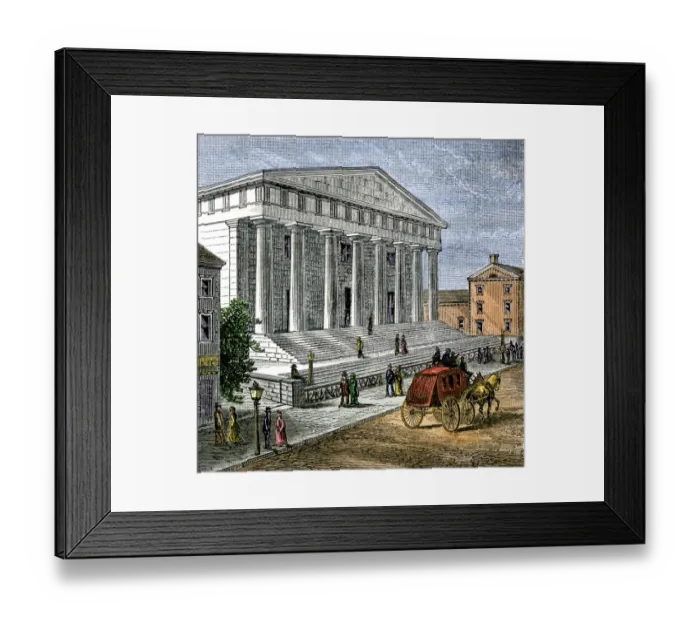 Framed Print : The United States Bank in Philadelphia Framed Print : The United States Bank in Philadelphia