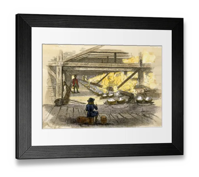 Framed Print : Interior view of the salt-works in West Virginia Framed Print : Interior view of the salt-works in West Virginia