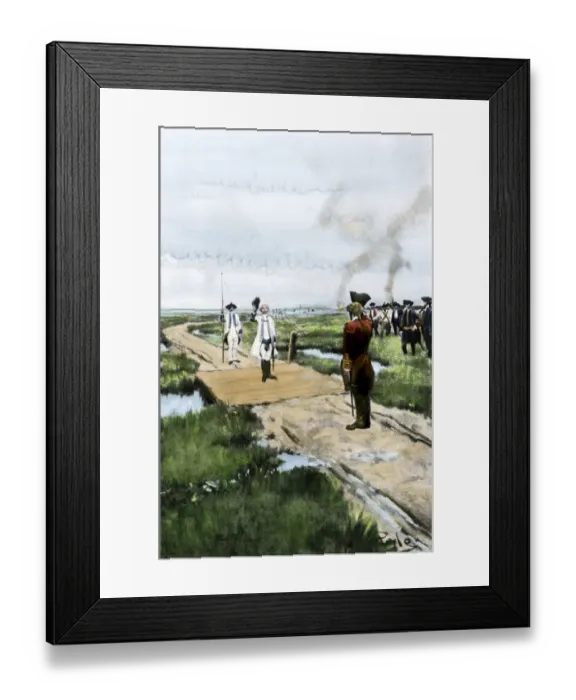 Framed Print : Surrender of Louisbourg to the English, 1758 Framed Print : Surrender of Louisbourg to the English, 1758