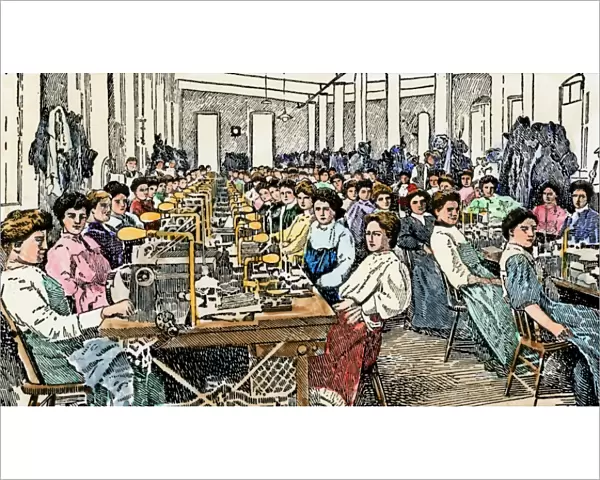Knitting mill workers