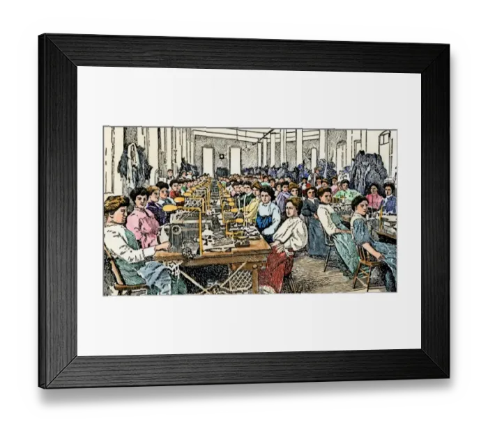 Framed Print : Knitting mill workers Framed Print : Knitting mill workers