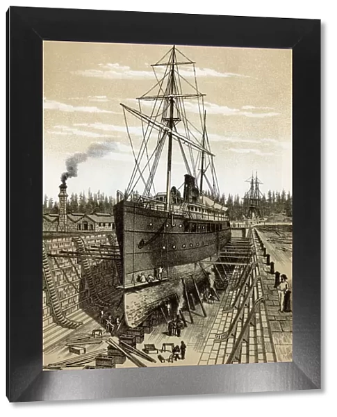 Vancouver Island shipyard, 1800s