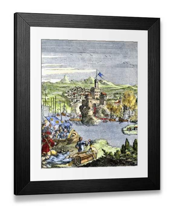 Framed Print : Capture of French Quebec by the English Framed Print : Capture of French Quebec by the English