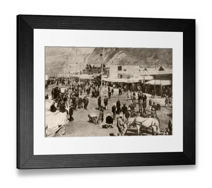 Framed Print : Dawson in 1900, when capital of the Yukon Framed Print : Dawson in 1900, when capital of the Yukon