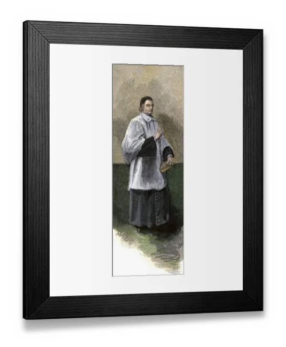 Framed Print : Catholic clergyman of the Order of St Framed Print : Catholic clergyman of the Order of St