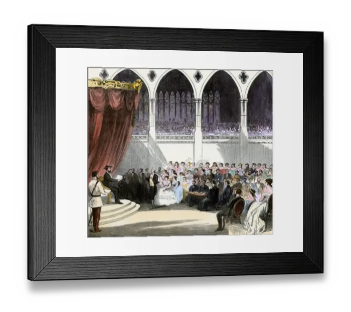 Framed Print : First independent Canadian Parliament session, 1867 Framed Print : First independent Canadian Parliament session, 1867