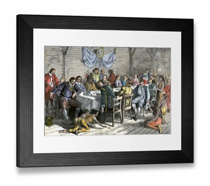 Framed Print : Dining hall of the French colonists at Annapolis Royal Framed Print : Dining hall of the French colonists at Annapolis Royal
