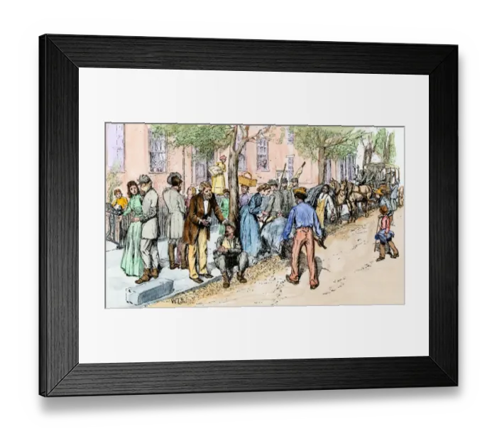 Framed Print : Richmond citizens taking care of wounded Confederates Framed Print : Richmond citizens taking care of wounded Confederates
