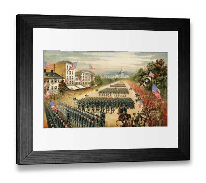 Framed Print : Grand Review of the Armies at the end of the Civil War on Pennsylvania Avenue