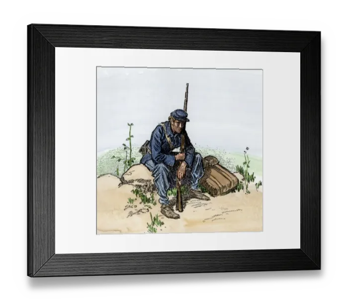 Framed Print : Union soldier, Civil War Framed Print : Union soldier, Civil War