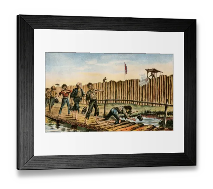 Framed Print : Andersonville POW camp, US Civil War
