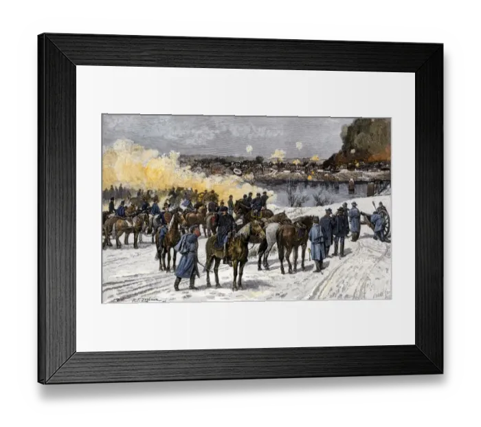 Framed Print : Union siege of Fredericksburg, Civil War Framed Print : Union siege of Fredericksburg, Civil War