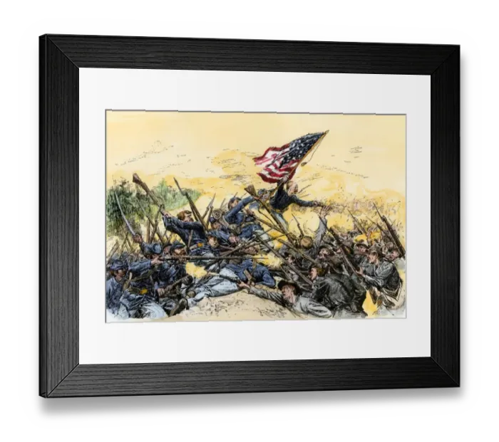 Framed Print : Hand-to-hand combat, Battle of the Wilderness, Civil War Framed Print : Hand-to-hand combat, Battle of the Wilderness, Civil War