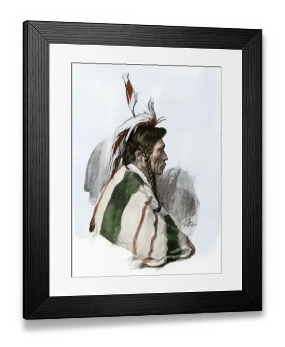 Framed Print : Cree Indian of the Minnesota - Canada borderlands Framed Print : Cree Indian of the Minnesota - Canada borderlands