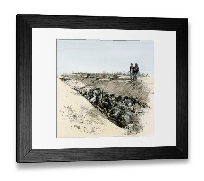 Framed Print : Confederate dead in the Sunken Road, Antietam Framed Print : Confederate dead in the Sunken Road, Antietam