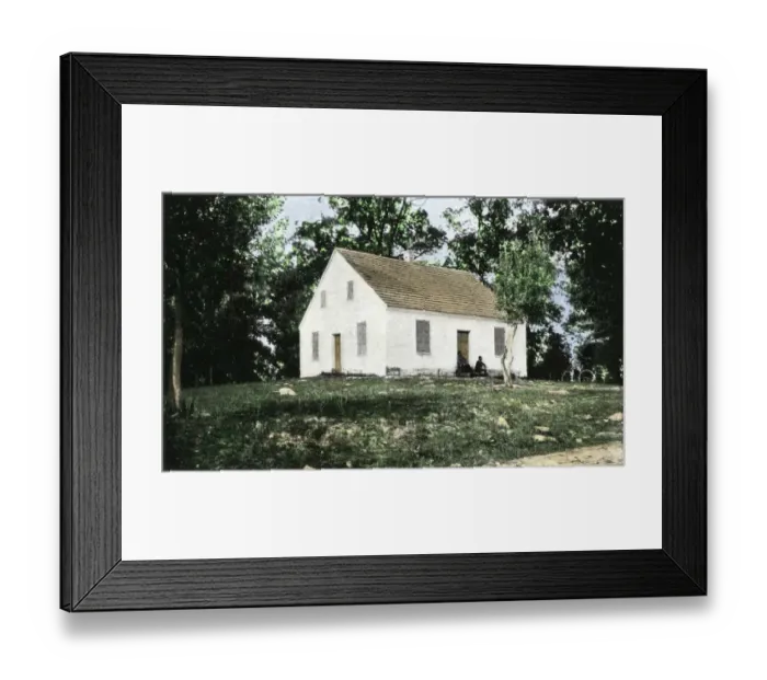 Framed Print : Dunker Church on the Antietam battlefield, 1800s