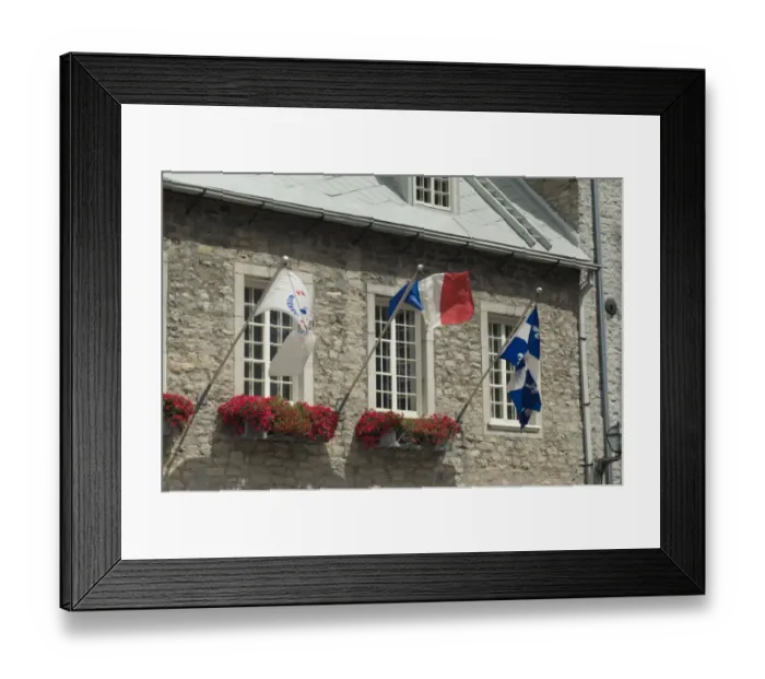 Framed Print : Stone building in the historic district of old Quebec Framed Print : Stone building in the historic district of old Quebec