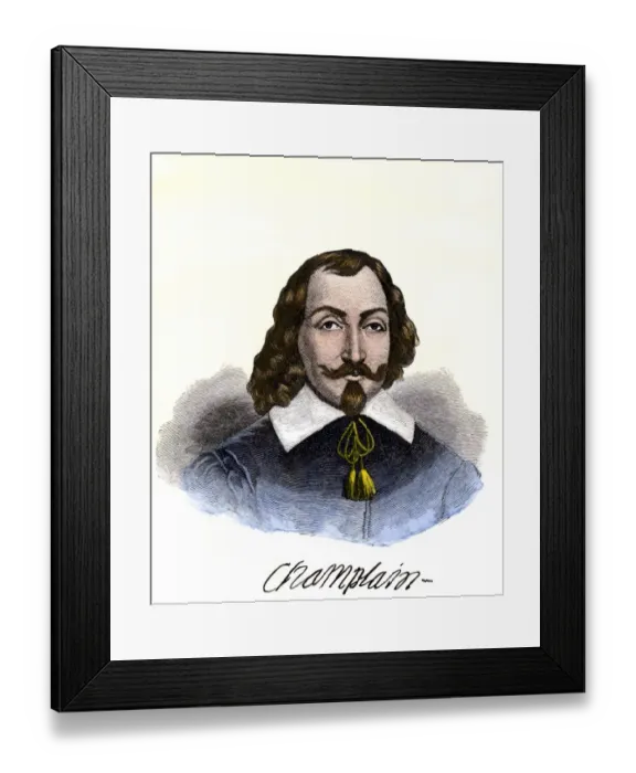 Framed Print : Samuel de Champlain portrait Framed Print : Samuel de Champlain portrait