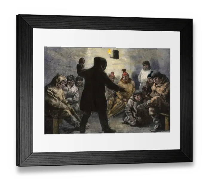 Framed Print : Netsilik Inuit entertainment Framed Print : Netsilik Inuit entertainment