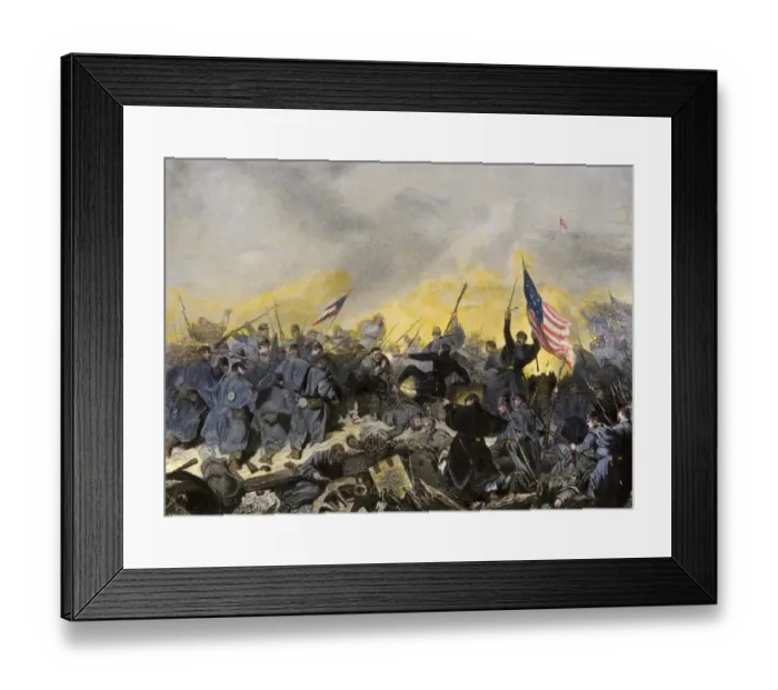 Framed Print : Union army taking Fort Donelson, US Civil War Framed Print : Union army taking Fort Donelson, US Civil War