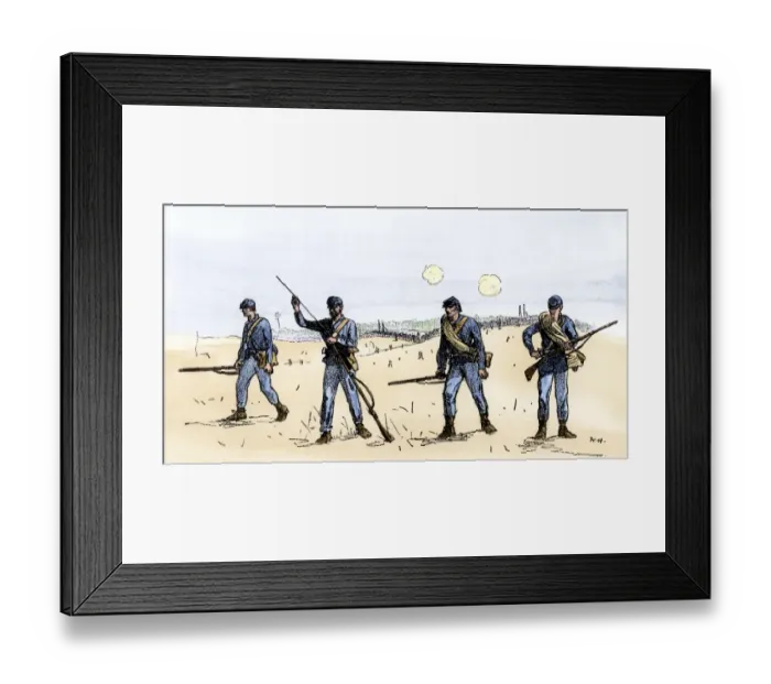 Framed Print : Advance guard in front of the Union Army, Civil War