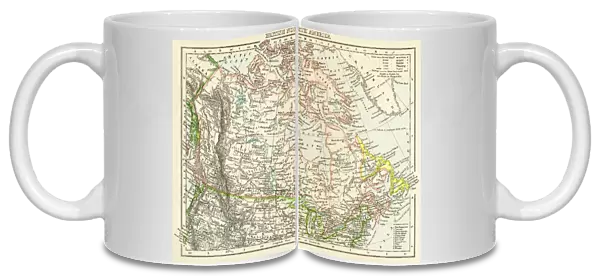 Canada map, 1870s