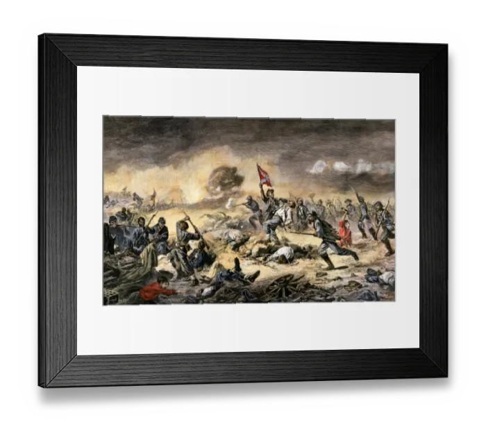 Framed Print : Confederate charge against African-American Union soldiers at the Battle of Framed Print : Confederate charge against African-American Union soldiers at the Battle of