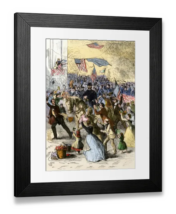 Framed Print : General Ambrose Burnside and his Rhode Island troops entering Knoxville