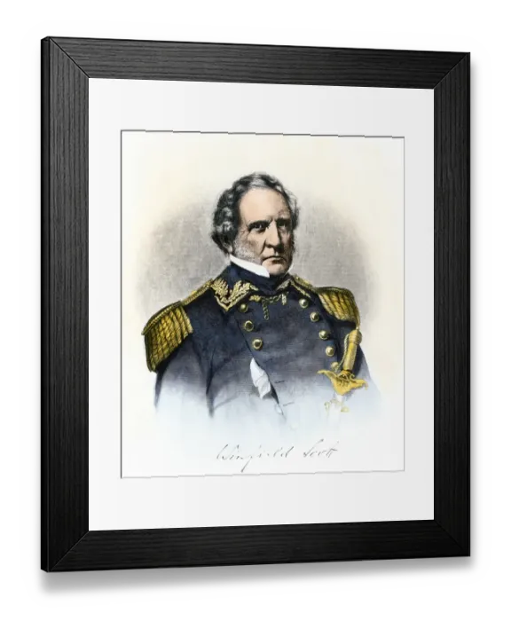 Framed Print : General Winfield Scott portrait Framed Print : General Winfield Scott portrait