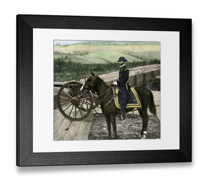 Framed Print : Union General William Sherman at Atlanta