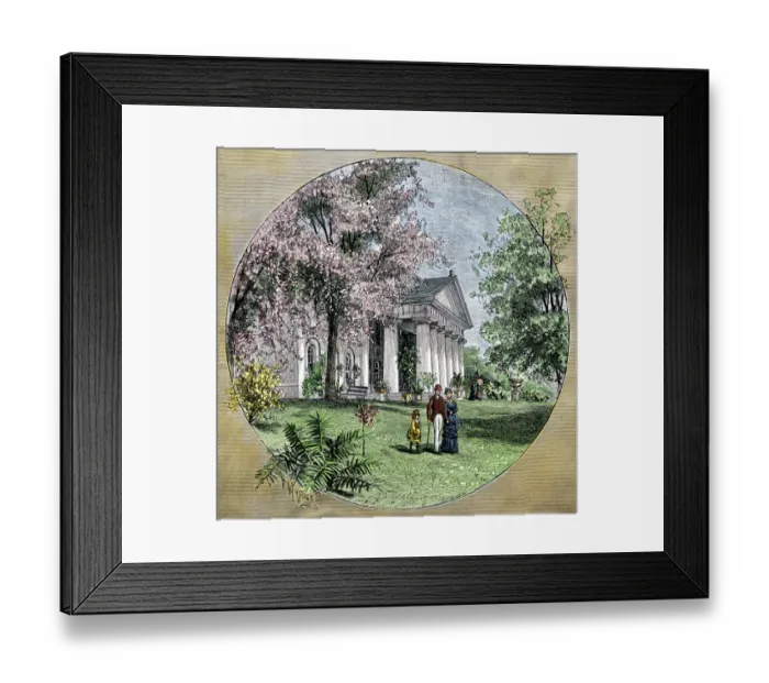 Framed Print : Arlington House, residence of Robert E Framed Print : Arlington House, residence of Robert E