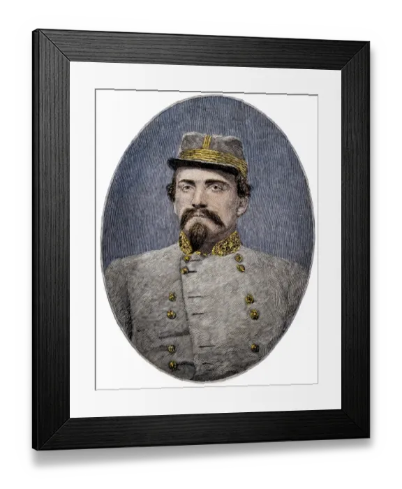 Framed Print : John Hunt Morgan, Confederate cavalry officer in the Civil War Framed Print : John Hunt Morgan, Confederate cavalry officer in the Civil War