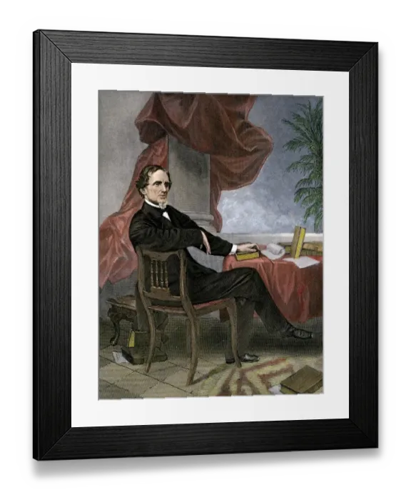 Framed Print : Jefferson Davis, President of the Confederate States of America