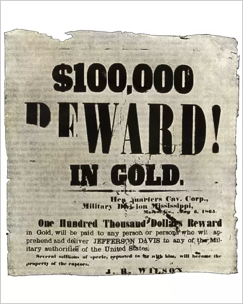 Reward poster for capture of Jefferson Davis