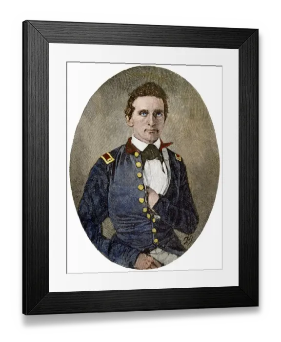 Framed Print : Young Thomas (Stonewall) Jackson as first lieutenant of artillery Framed Print : Young Thomas (Stonewall) Jackson as first lieutenant of artillery