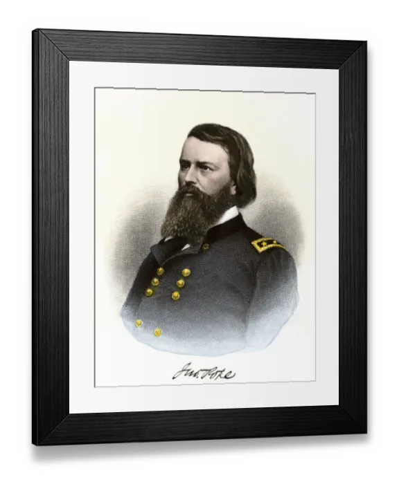 Framed Print : Union General John Pope, US Civil War