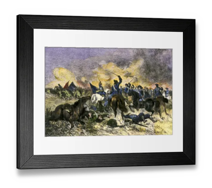 Framed Print : King Charles XII leading the Swedish army to victory over the Russians at Narva Framed Print : King Charles XII leading the Swedish army to victory over the Russians at Narva