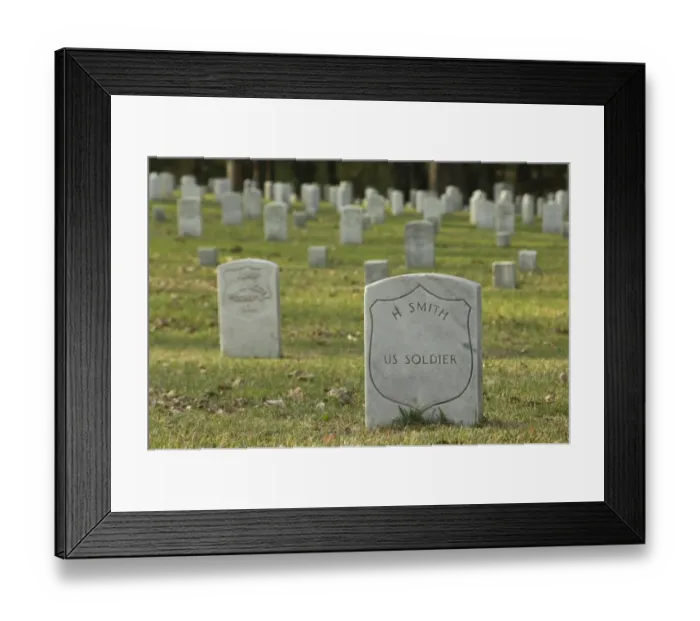 Framed Print : Union grave, National Cemetery, Shiloh battlefield Framed Print : Union grave, National Cemetery, Shiloh battlefield