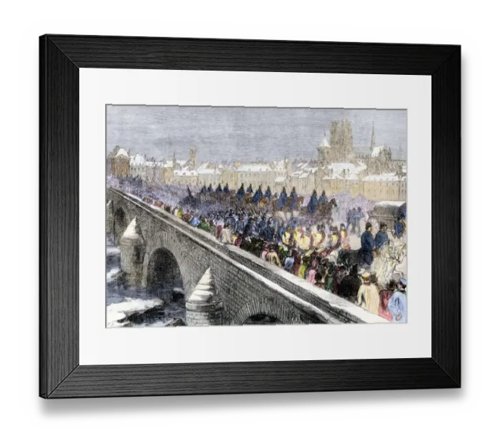 Framed Print : Prussian army crossing the Loire River at Orleans Framed Print : Prussian army crossing the Loire River at Orleans