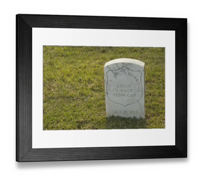 Framed Print : Tennessee grave, National Cemetery, Shiloh battlefield