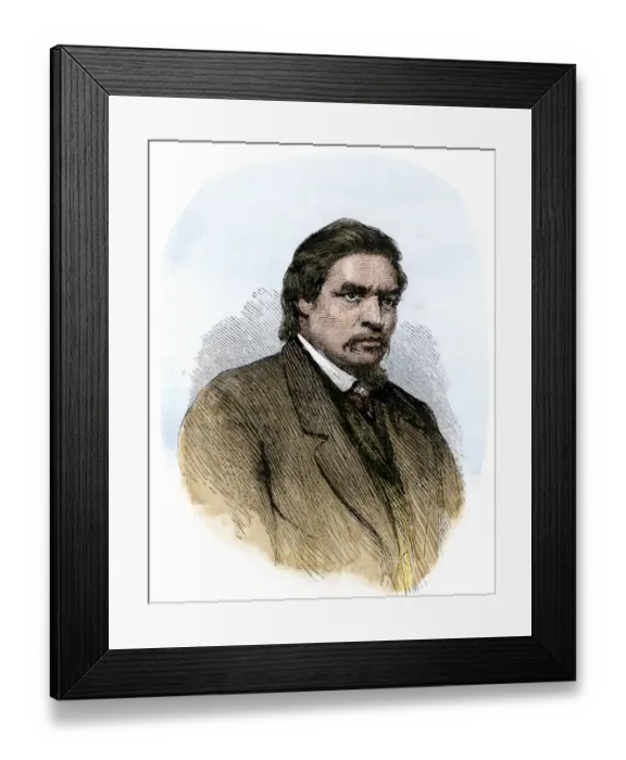 Framed Print : Ely Parker, Seneca sachem and aide to General Ulysses S